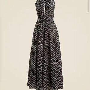 J. Crew Black and White Patterned Backless Dress